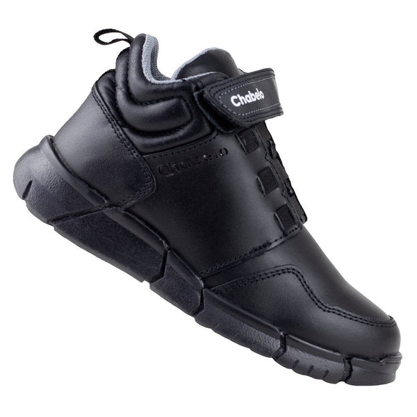 Botin Escolar De Niño Chabelo C235-A Piel Negro 18-21