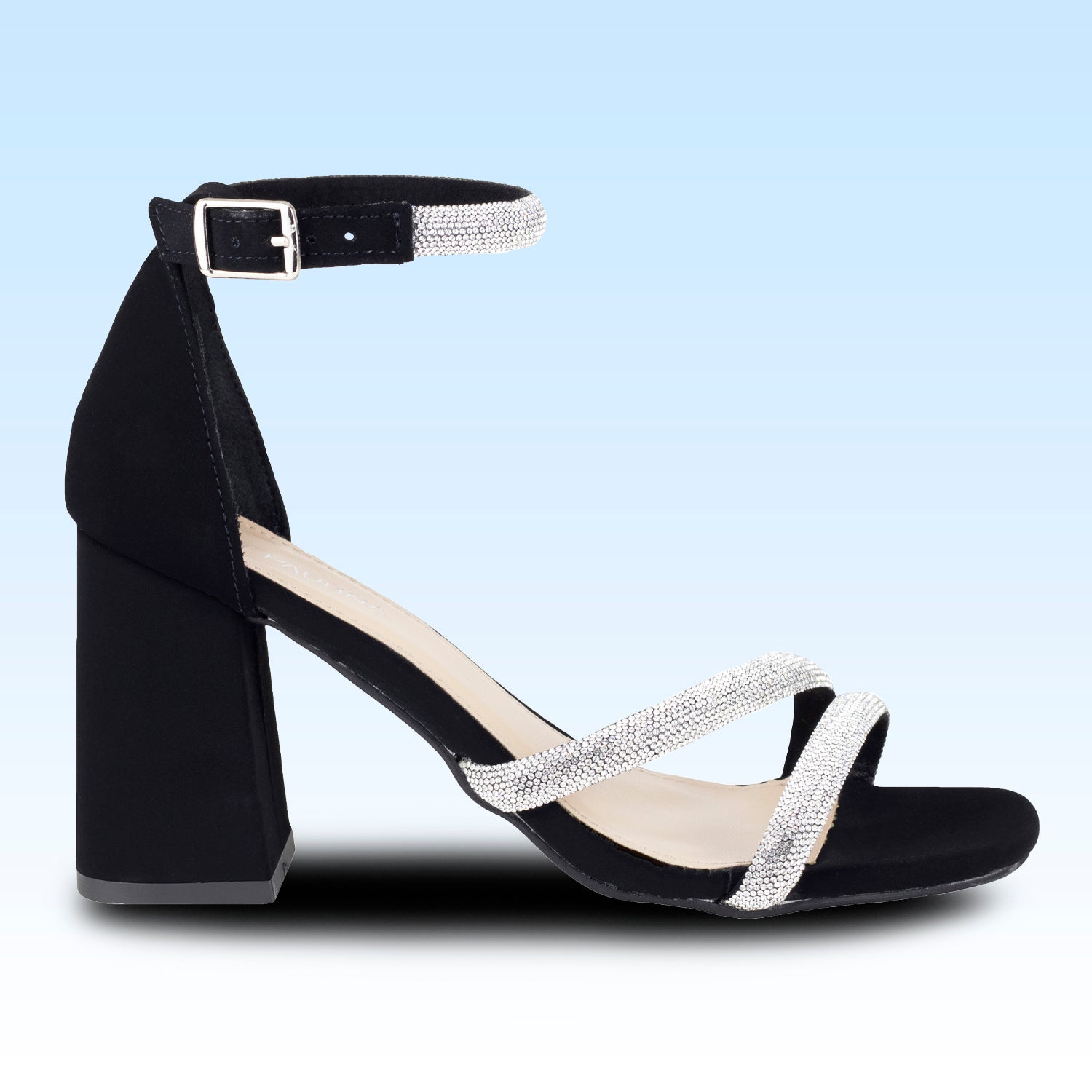 Sandalia De Tacón Dama Lady Paulina Ivrea 22714 Negro