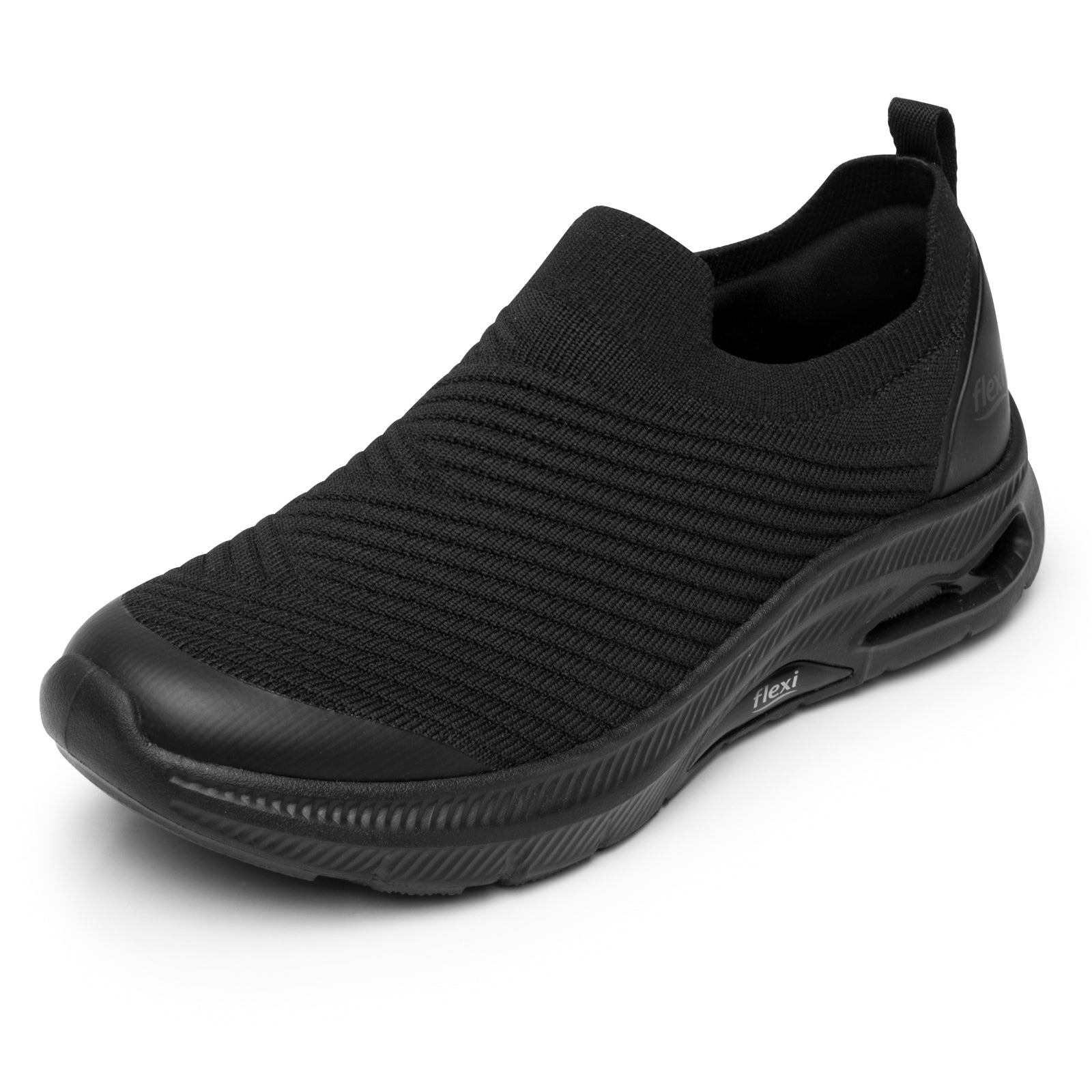 Tenis Sneaker Tejido Confort Casual Para Mujer 135203 Negro