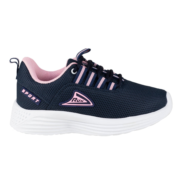 Tenis Deportivo Para Niña Run Premium Kids 380 Marino Rosa