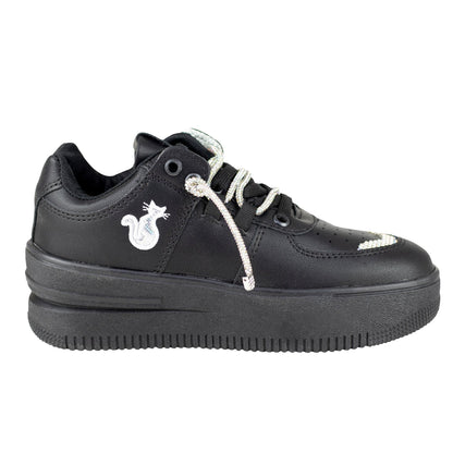 Tenis Negro Mujer Plataforma Urbano Shadow 2084