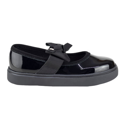 Zapato Escolar Casual Para Niña Chabelo C691-A Charol Negro 21.5-24.5