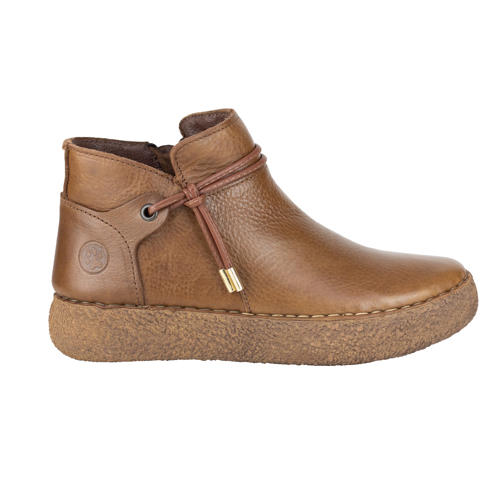 Botín Casual de Marca Lobo Solo Para Dama 4828 Camel