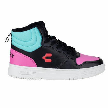 Tenis Bota Casual Deportivo Para Dama Charly 1050552 Negro Multicolor