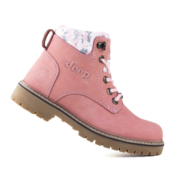 Bota Industrial Tipo II PP Dama Jeep Fleetvan 10754 Nobuck Rosa