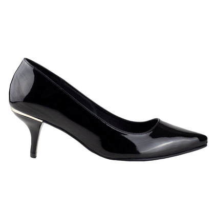 Zapatilla Clásica Dama Capa De Ozono 649301 Negro Charol