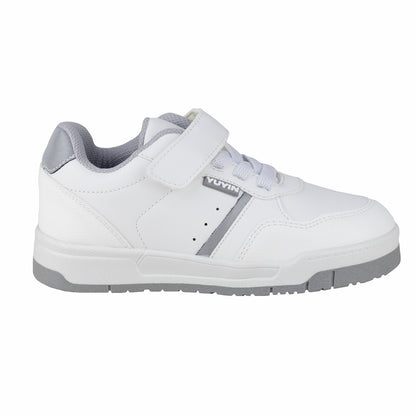 Tenis Confort Escolar Para Niño Yuyin 25352 Blanco 21.5-25