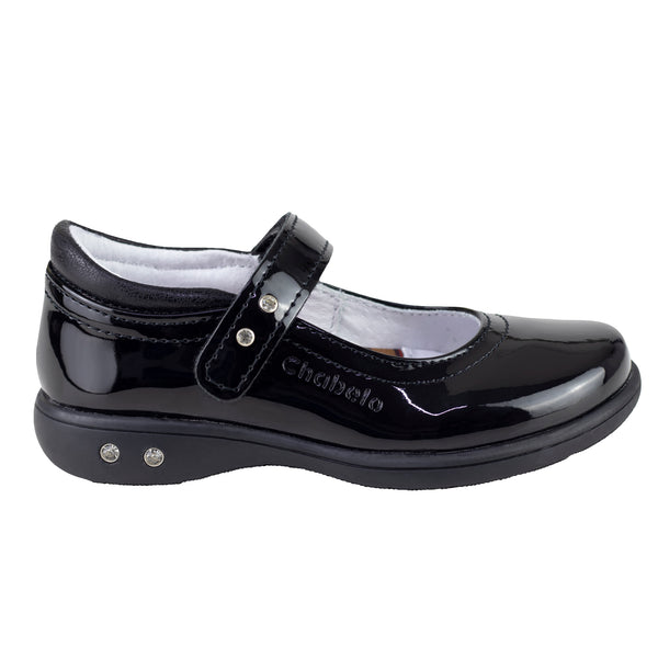 Zapato Escolar Niña C23-A Negro Charol 22-26