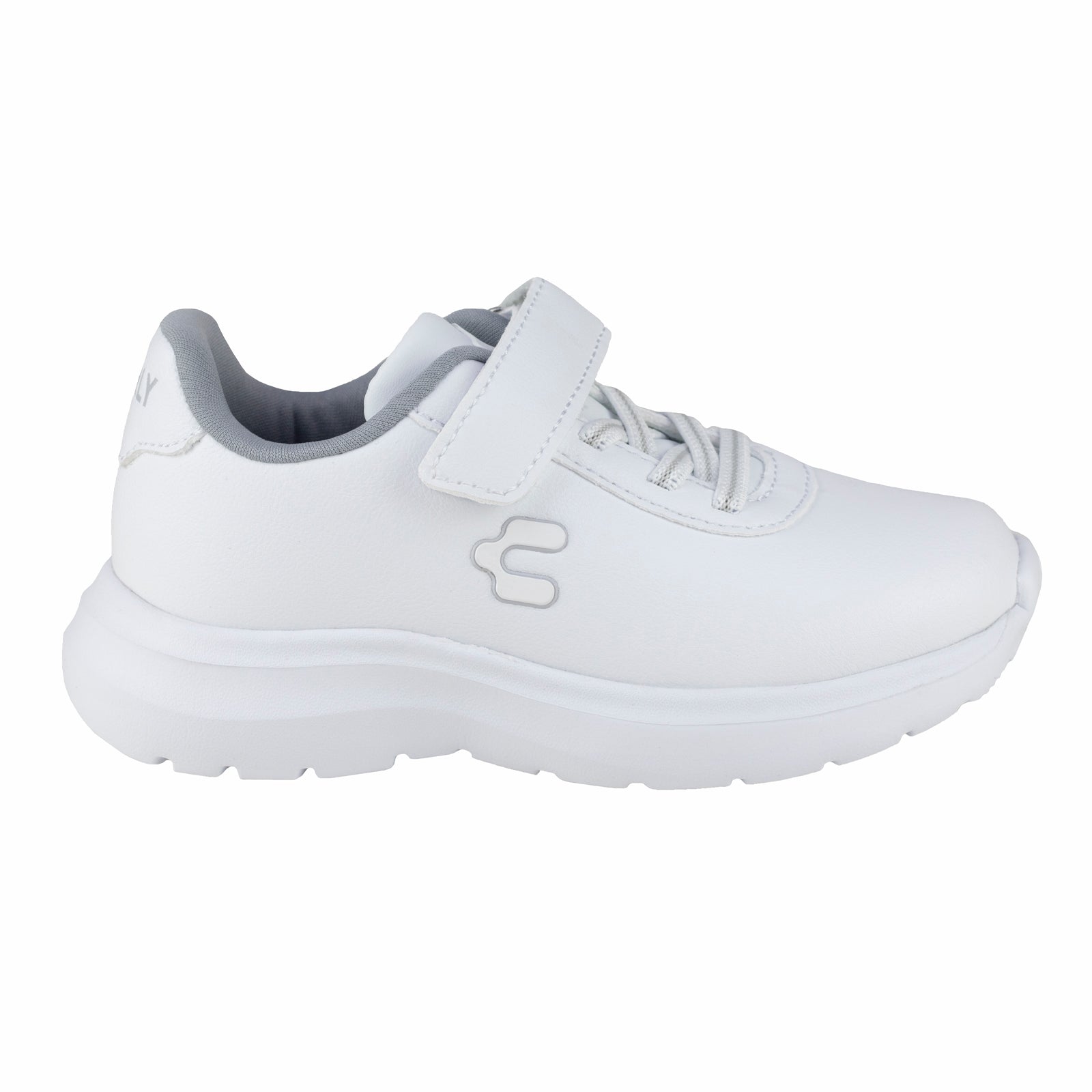 Tenis Escolar Para Niña Niño Charly 1065377 Blanco Gris