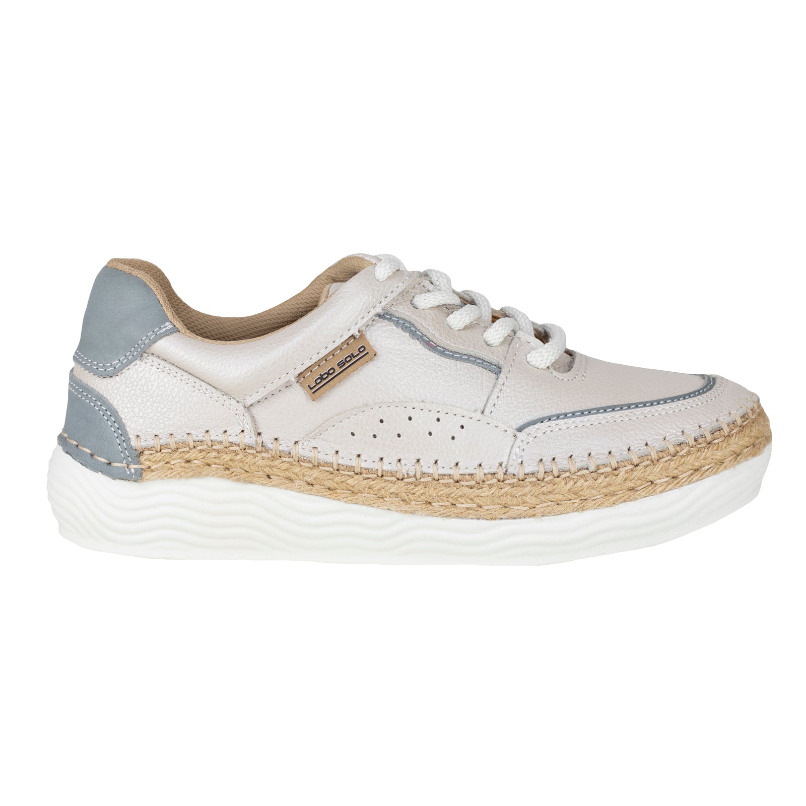 Tenis Casual Choclo Tejidos a Mano Para Dama Lobo Solo 5129 Marfil