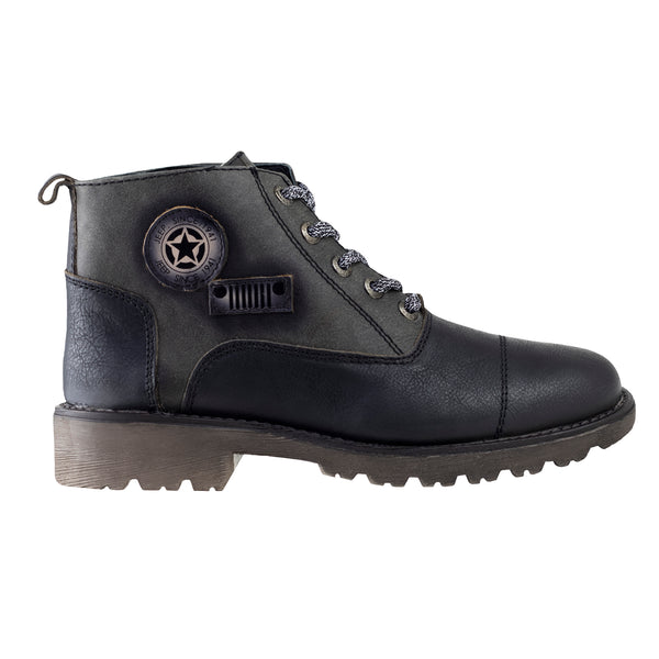 Bota Casual Caballero Jeep Hurts 10158 Graneado Negro