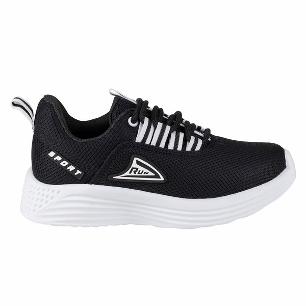 Tenis Deportivo Para Niño Run Premium 380 Negro Blanco