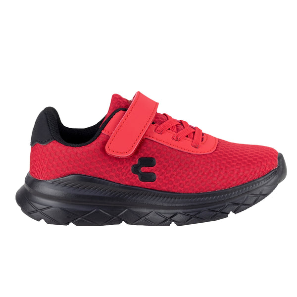 Tenis Running Para Niño Charly 1098461 Rojo Negro