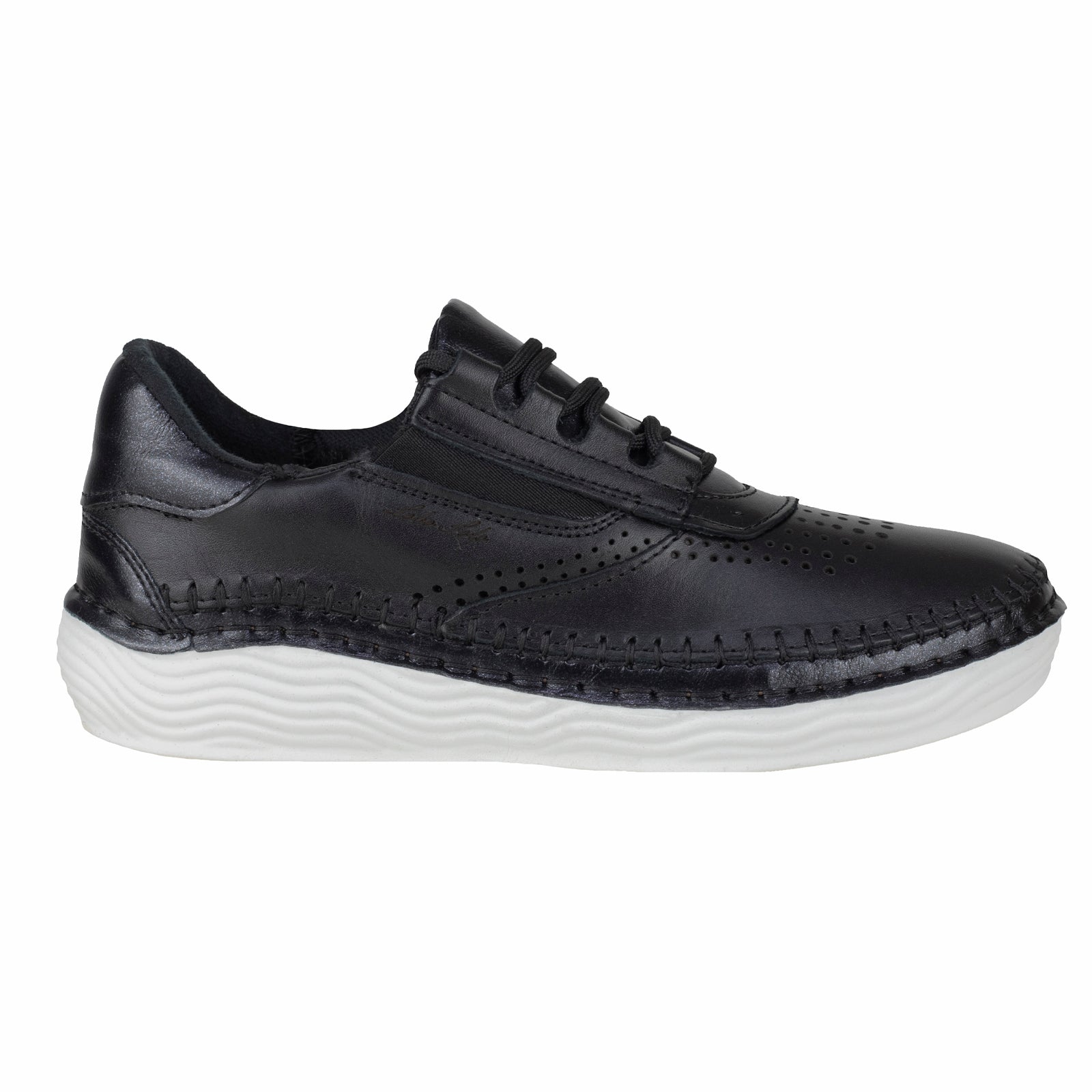 Tenis Tejidos A Mano Casual Para Dama Lobo Solo 5131 Negro
