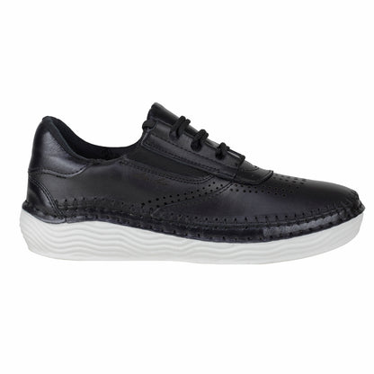 Tenis Tejidos A Mano Casual Para Dama Lobo Solo 5131 Negro