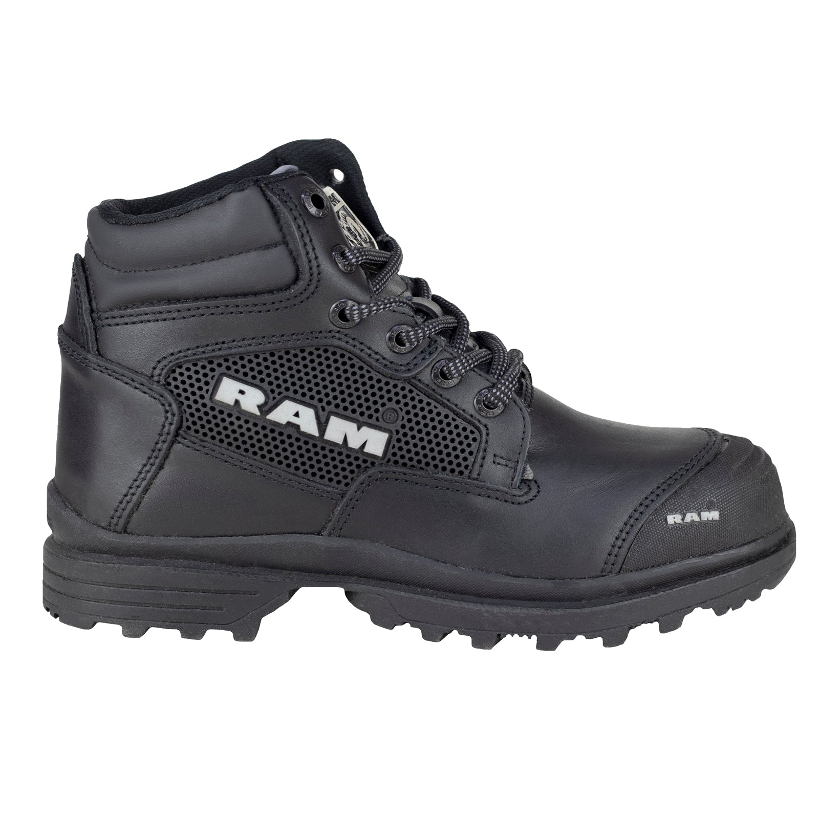Bota Industrial Seguridad Para Caballero Marca Ram 9403 Negro