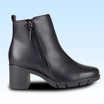 Botín Con Tacón Dama Lady Paulina Dalila 24801 Negro