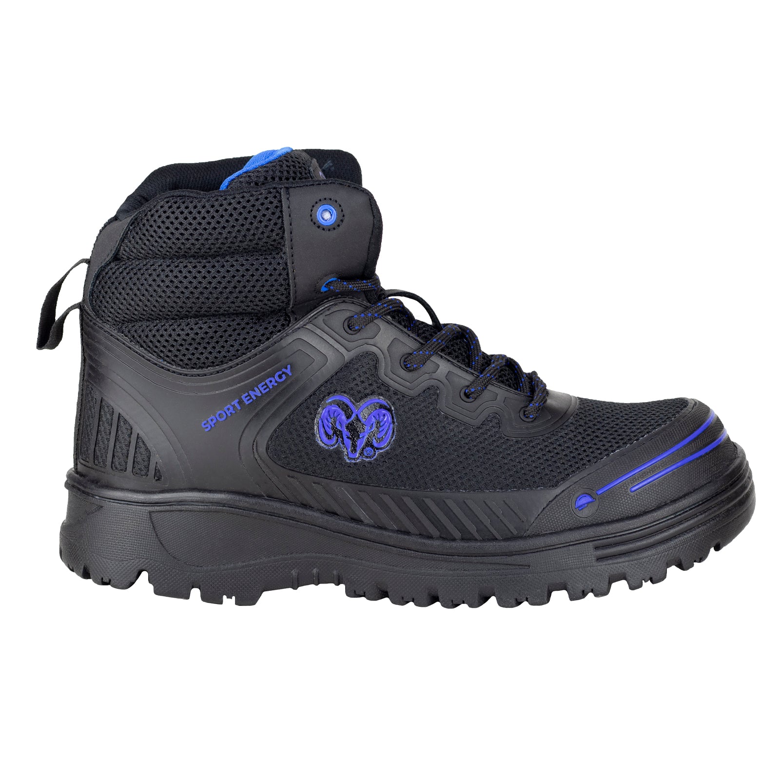 Bota de Seguridad Casco Acero Para Caballero NEW RAM 9619 Negro Rey
