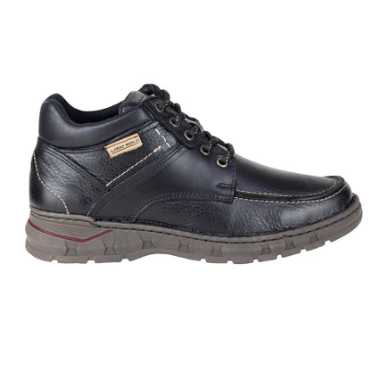 Bota Casual De Piel Tejido a Mano Para Caballero Lobo Solo 9098 Negro