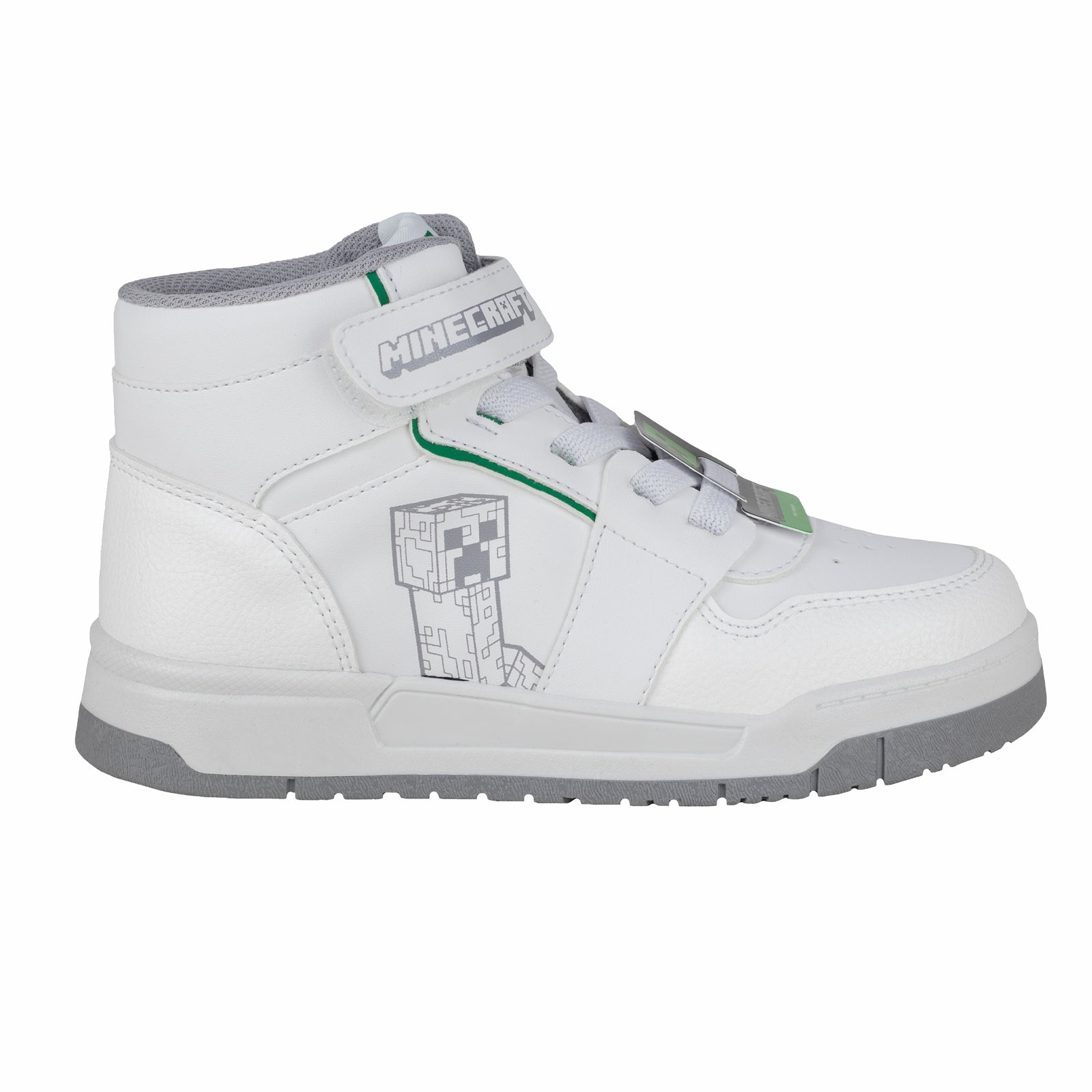 Tenis de Bota Escolar Casual Para Niño Minecraft Yuyin 5261 Blanco