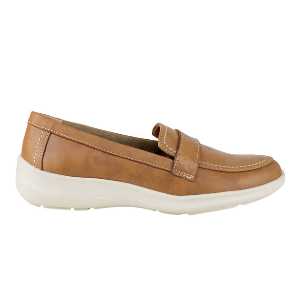 Mocasín Loafer Para Dama Verde Tabaco 7297 Tan