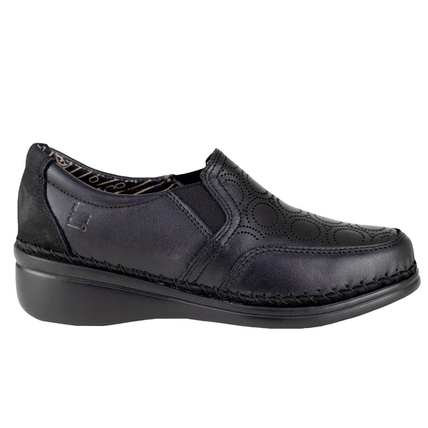 Zapato De Tacón Dama Lobo Solo Jessi 4702 Algodón Negro