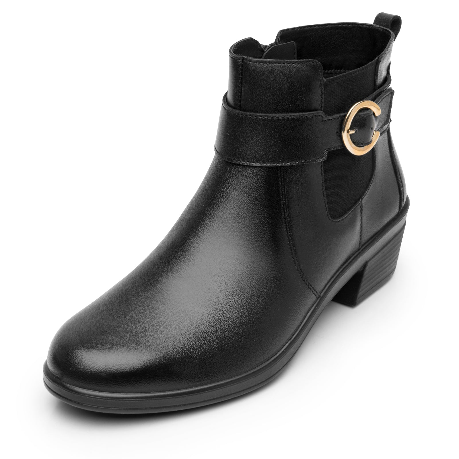 Botín Casual Confort Hebilla Para Dama Flexi 130008 Negro