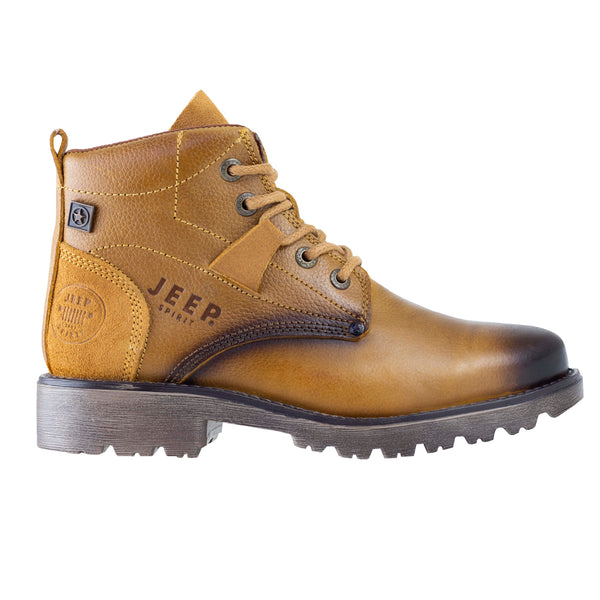 -Bota Casual Industrial Tipo I (Ocupacional) Caballero Jeep Hurts 10156 Graneado Miel-