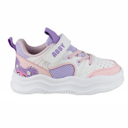 Tenis Casual Plaza Sésamo Abby Para Niña 27807-1A Blanco /Morado