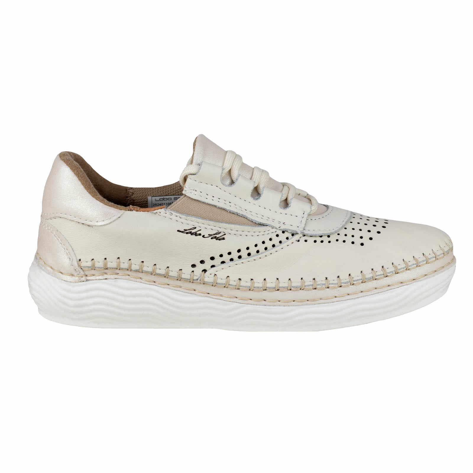 Tenis Casual Confort Para Dama Lobo Solo 5131 Marfil