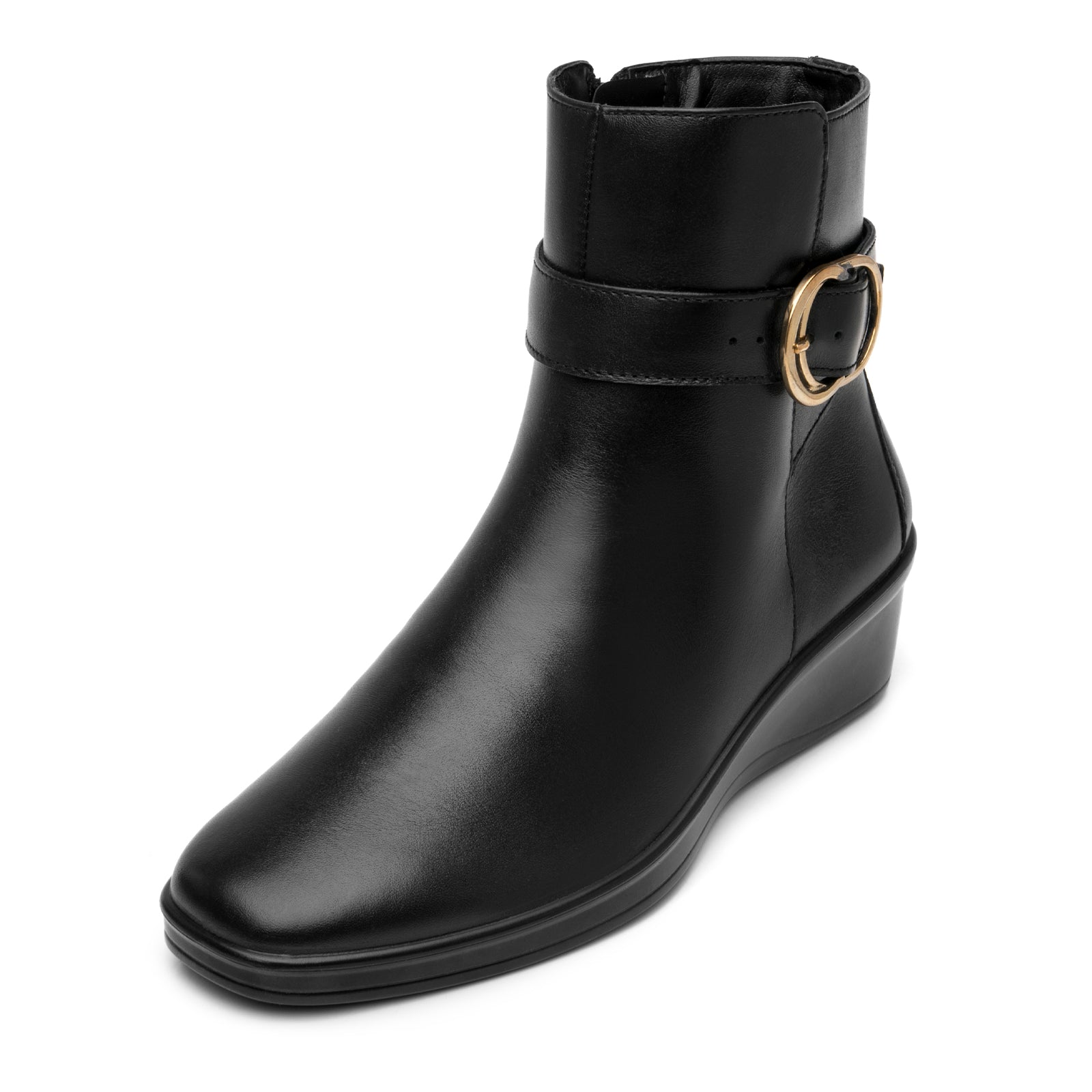 Botín Tacón Cuña Casual Para Dama Flexi 136705 Negro