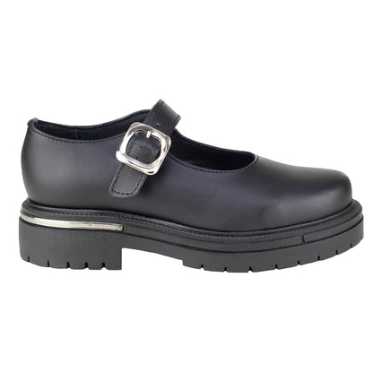 Zapato Tacón Escolar Para Niña Chabelo C980-A Negro 22-26
