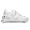 Tenis Sneaker Para Dama Capa de Ozono 616801 Blanco Plata