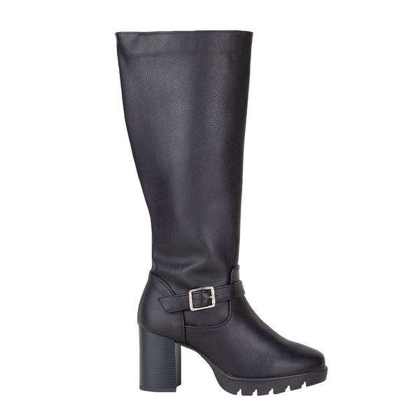 Bota Larga Con Tacon Para Dama Lady Pulina 36803 Negro