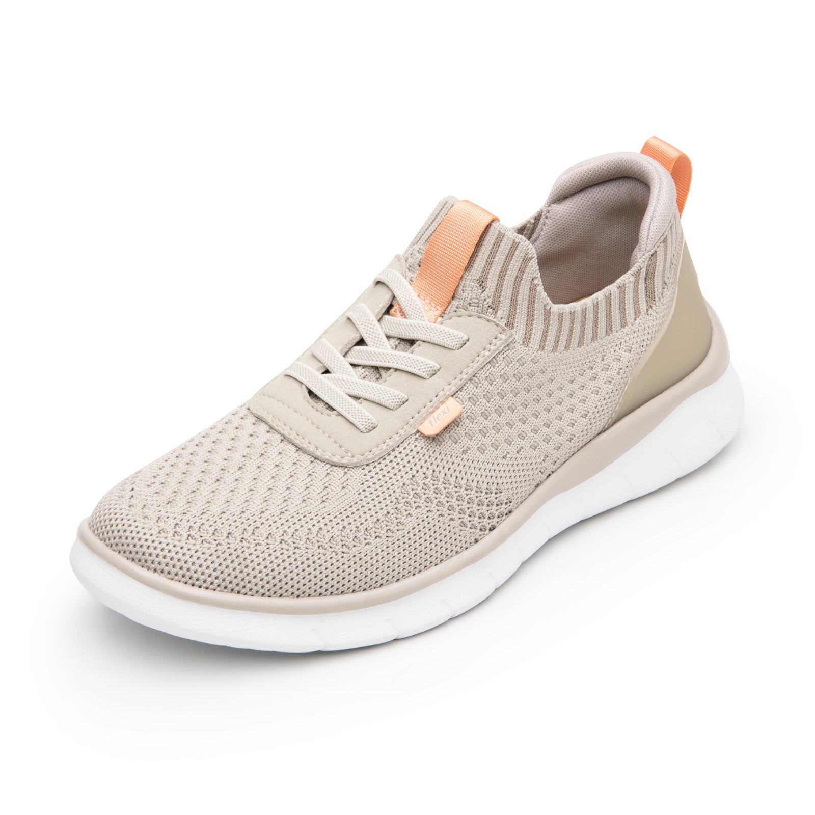 Tenis Running Casual Confort Para Dama 125616 Beige