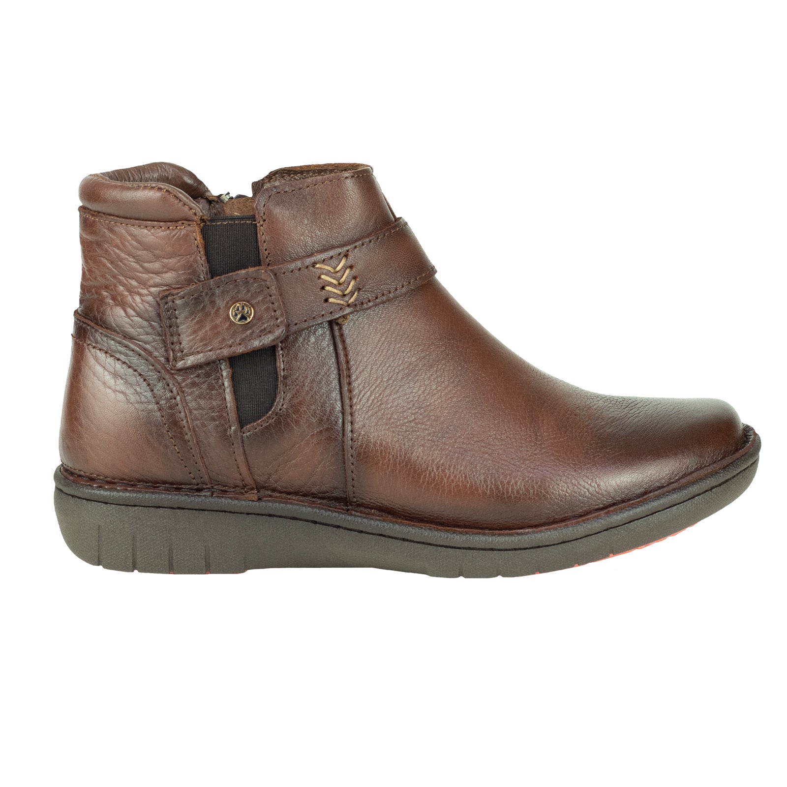 Botín Confort Casual Para Dama Lobo Solo 5860 Mahogany