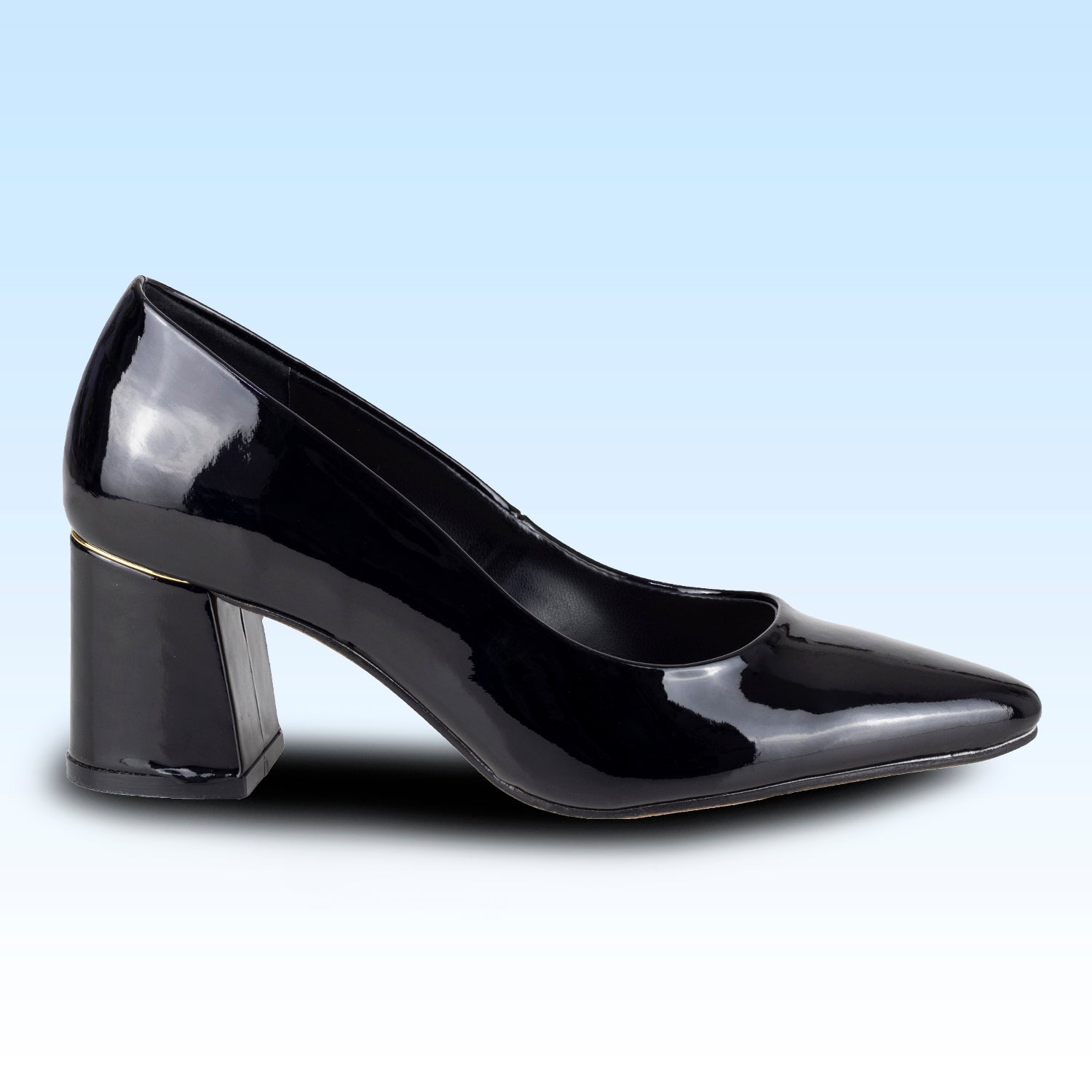 Zapatilla Clásica Dama Lady Paulina Verona 16201 Negro Charol