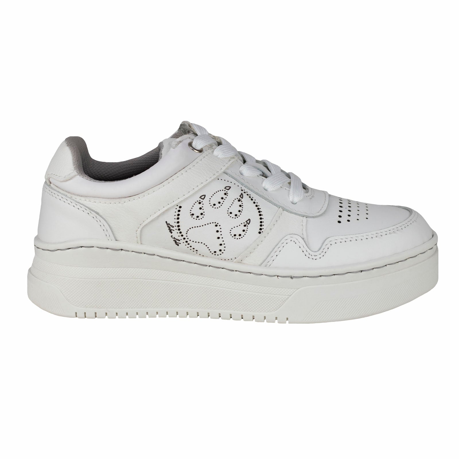 Tenis Tejidos Suela Gruesa Para Dama Lobo Solo 5762DA Blanco