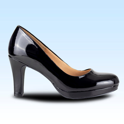 Zapatilla Clásica Dama Lady Paulina Amaya 23101 Negro Charol