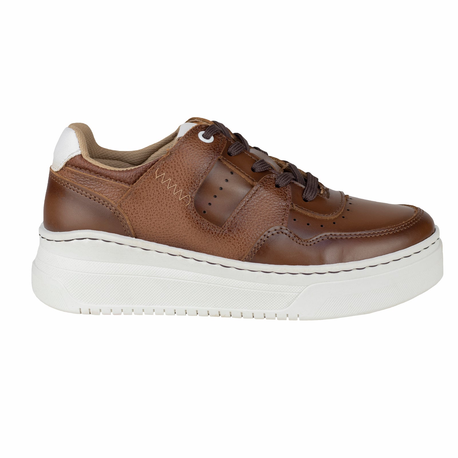 Tenis Tejido Suela Gruesa Casual Para Dama Lobo Solo 5761 Camel