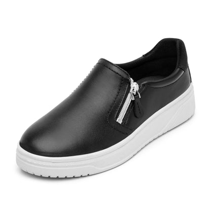 Tenis Confort Casual Cierre Para Dama Flexi 136604 Negro