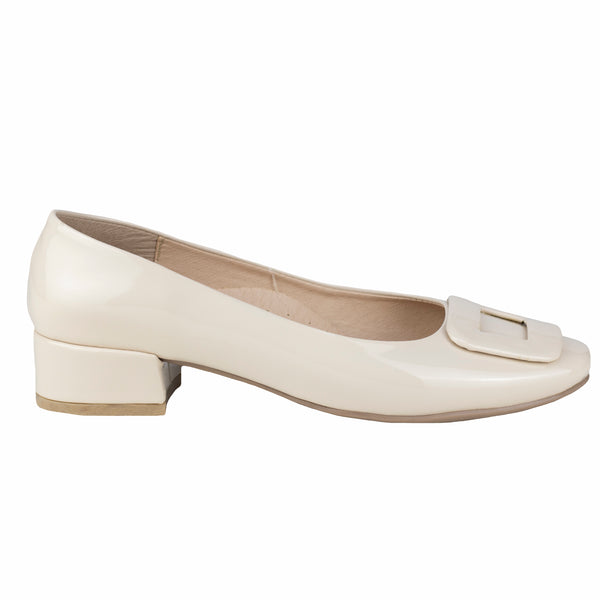 Zapato Flat De Tacon Para Dama Valdano 810 Charol Nude