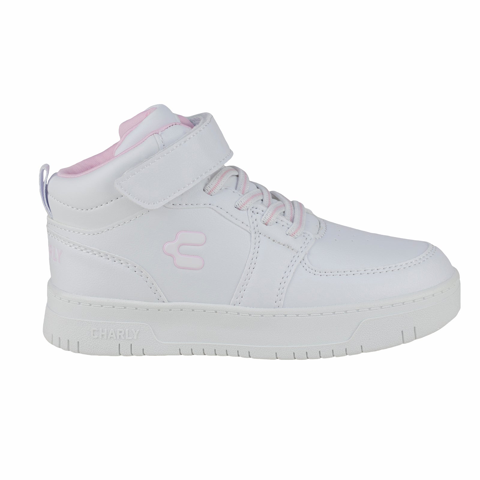 Tenis Bota Escolar Bota Para Niña Charly Kids 1079416 Blanco Rosa