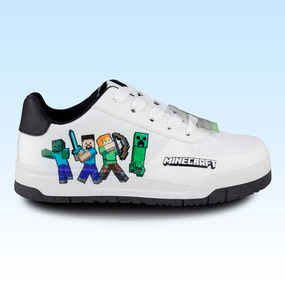 Tenis Choclo Casual Para Niño Minecraft Yuyin MI5324 Blanco