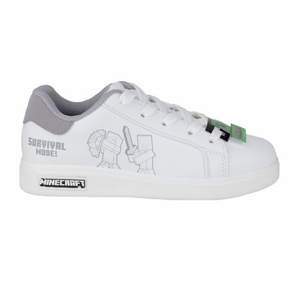 Tenis Choclo Escolar Para Niño Minecraft Creeper Yuyin MI5231 Blanco