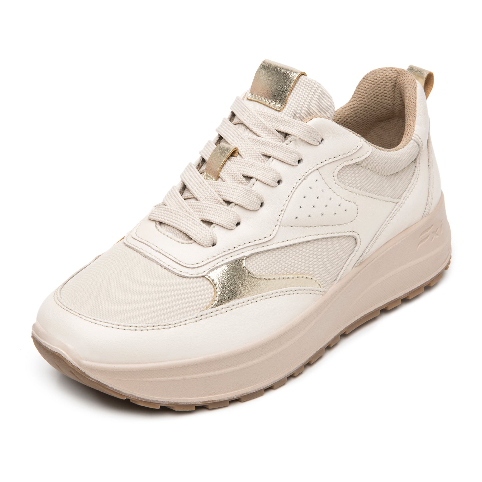 Tenis Casual Cómodos Para Dama Flexi 117210 Beige