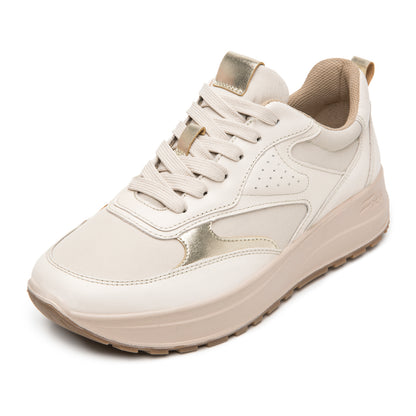 Tenis Casual Cómodos Para Dama Flexi 117210 Beige