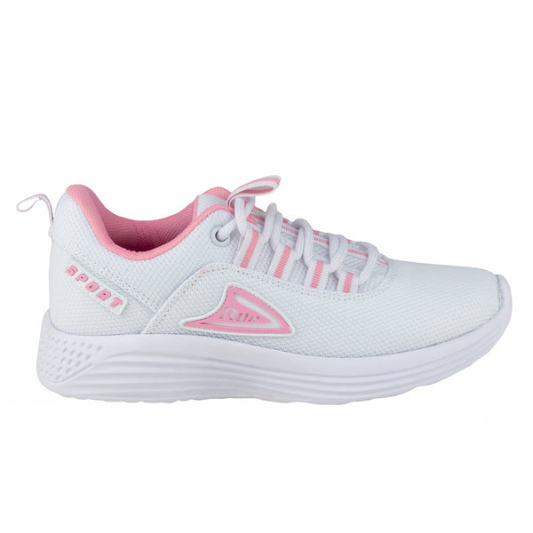 Tenis Running Moda Dama Up Sport 380 Blanco Rosa