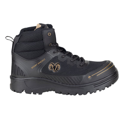 Bota de Seguridad Casco Acero Para Caballero New Ram 9619 Negro Coyote