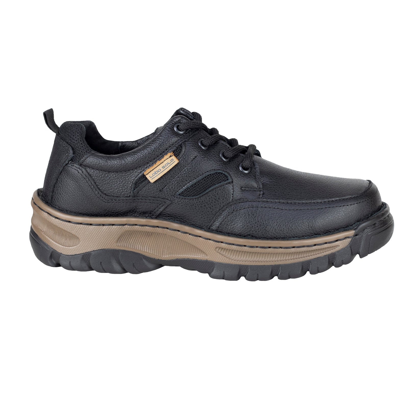 Zapato Outdoor Confort Para Caballero Lobo Solo 9066 Negro